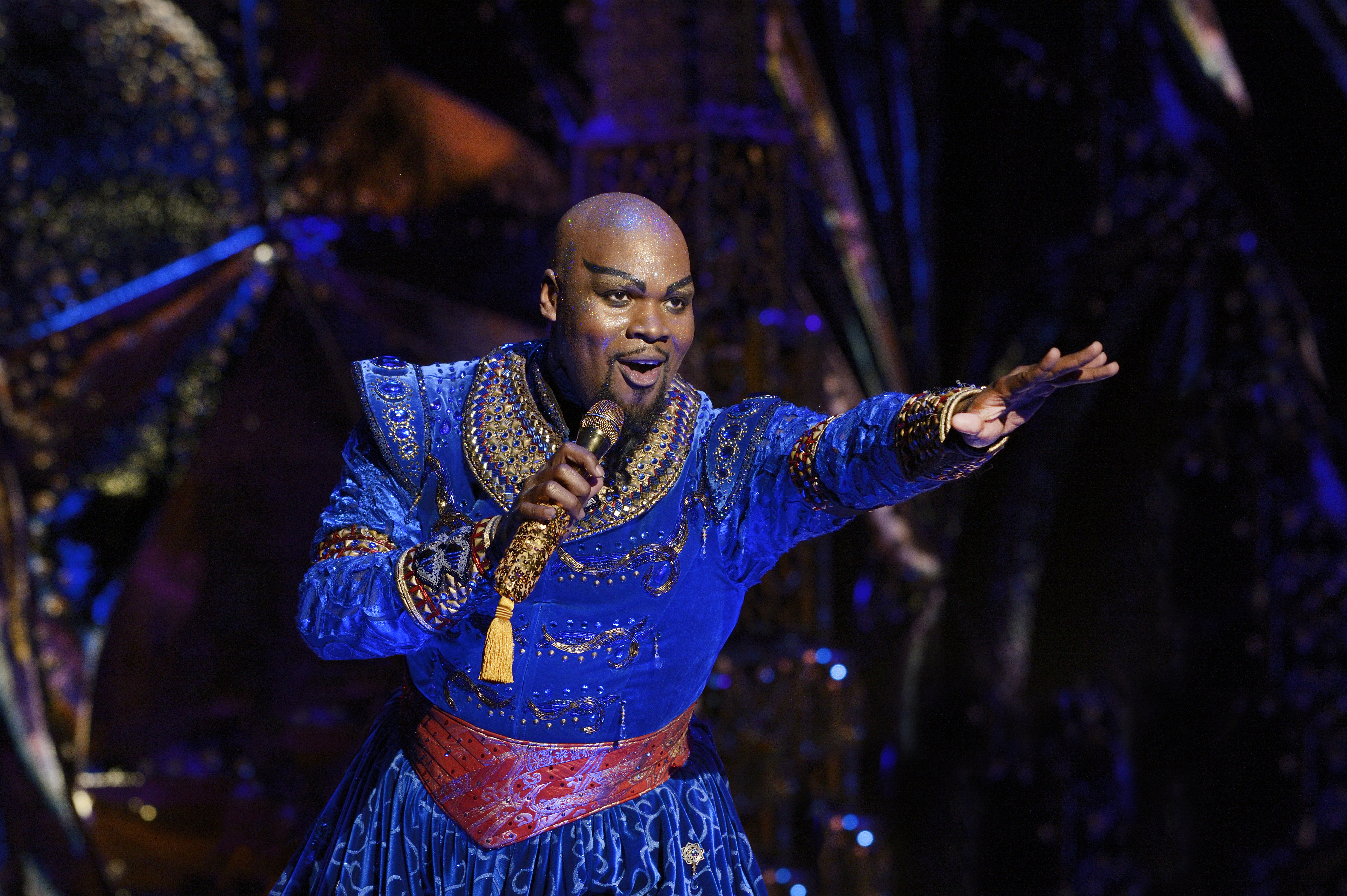 Michael James Scott (Genie). Aladdin North American Tour. Photo by Deen van Meer. © Disney